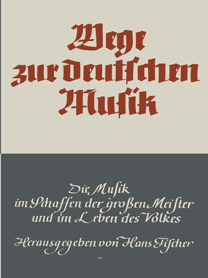 cover image of Wege zur deutschen Musik